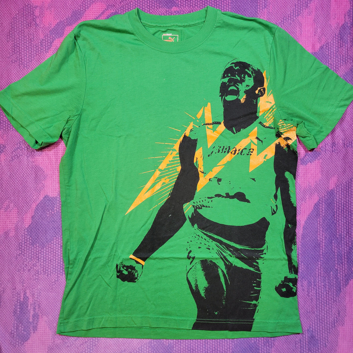 usain bolt running t shirt