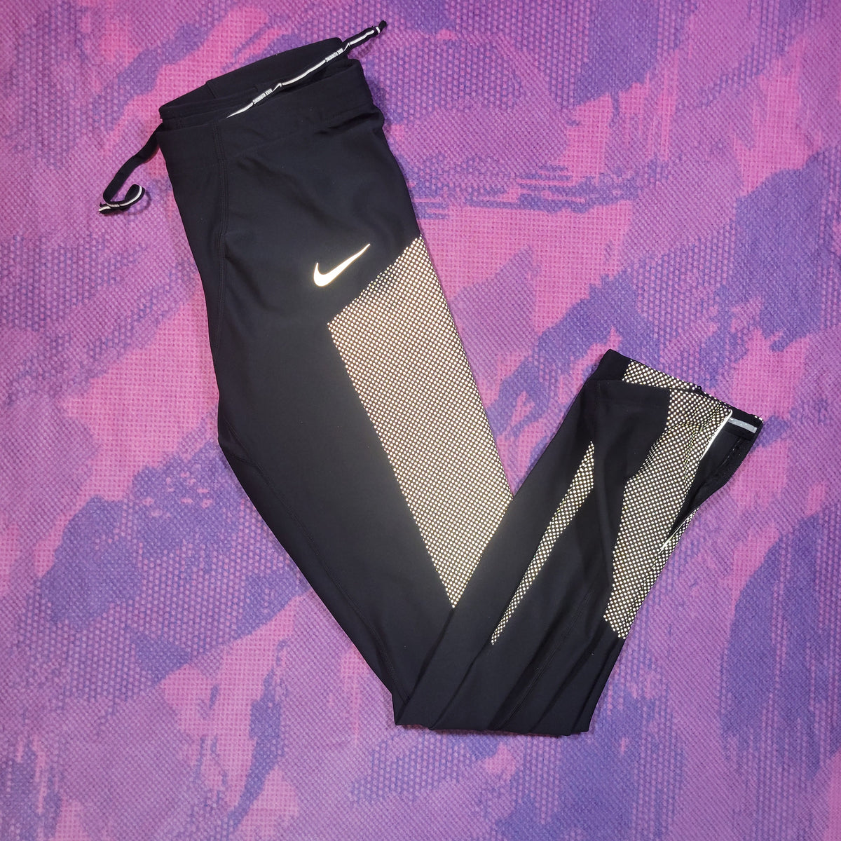 Nike Reflective Running Full Tights (L) Bell Lap Track and Field