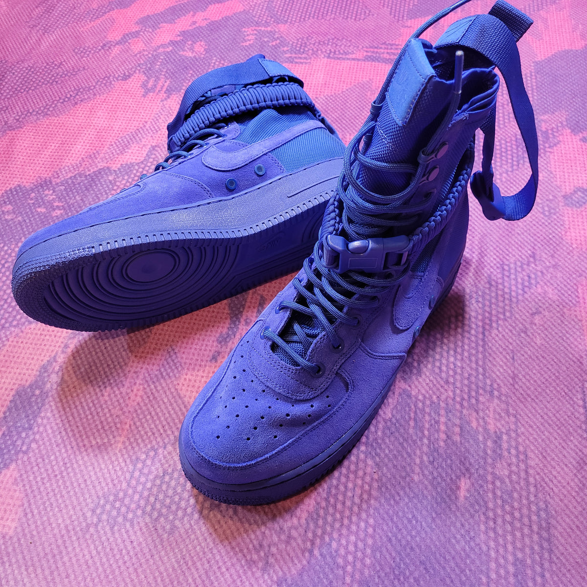 Game Royal Nike Sf Af1 Blue Suede Nike Air Force One Hi Shoes