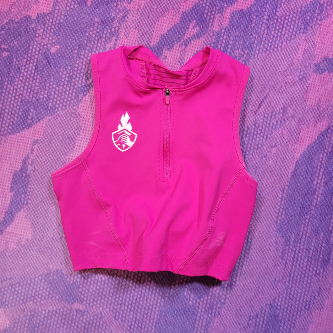 Nike UAC Zip Crop Top (XS) - Womens