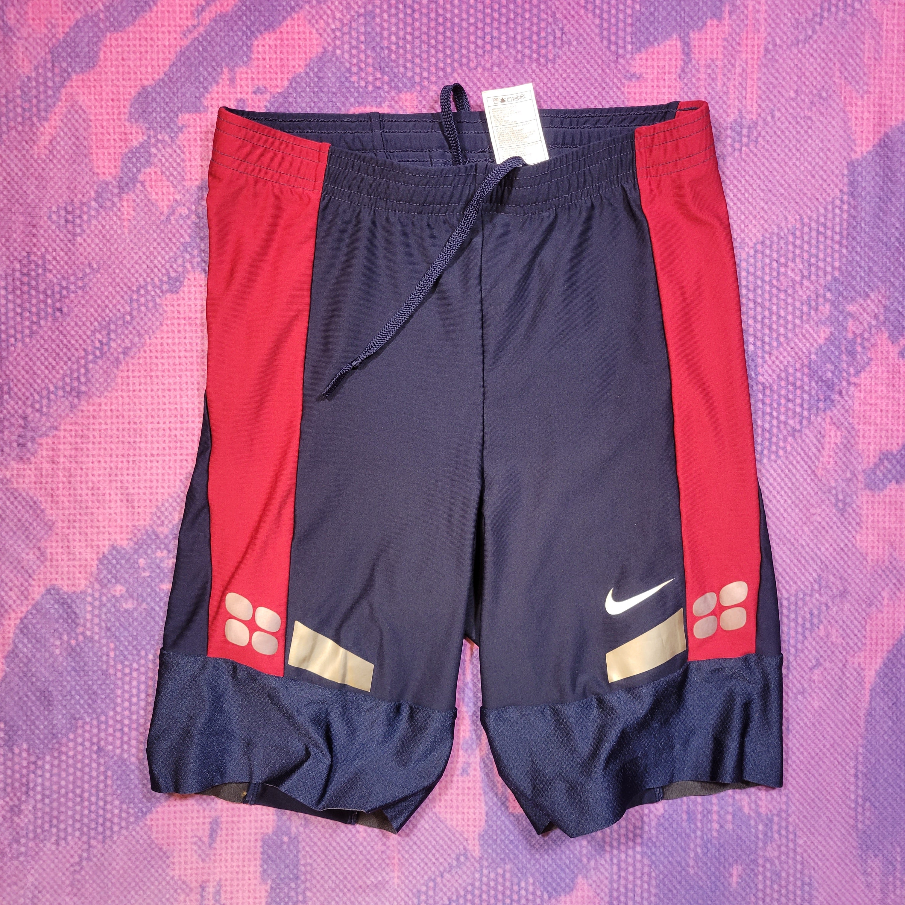 Nike Pro Elite Half Tights Navy Blue White Mens Sz XL Running