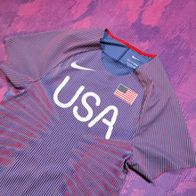 Load image into Gallery viewer, 2024 Nike USA Pro Elite Paris Tight Top Sleeved Singlet (S)
